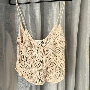 LA Heart Beige Nitted Top